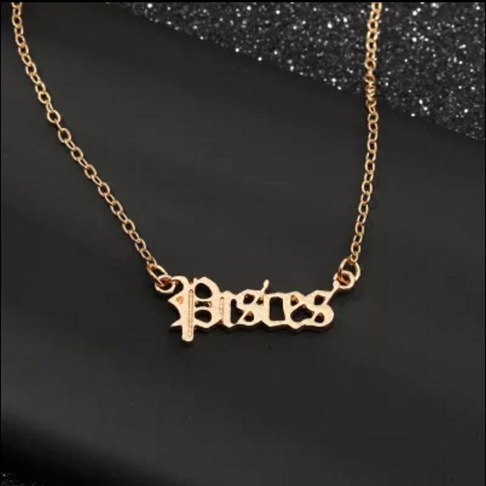 PISCES Zodiac Gold Chain Necklace!
